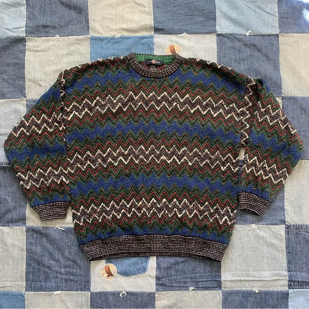 90s 3d knit vintage cotton traders sweater size L